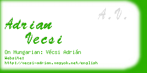 adrian vecsi business card